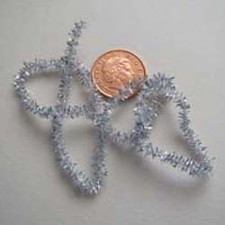 Silver Soft Christmas Tinsel....4mm x 12"